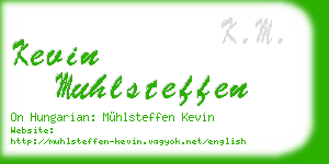 kevin muhlsteffen business card