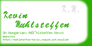 kevin muhlsteffen business card